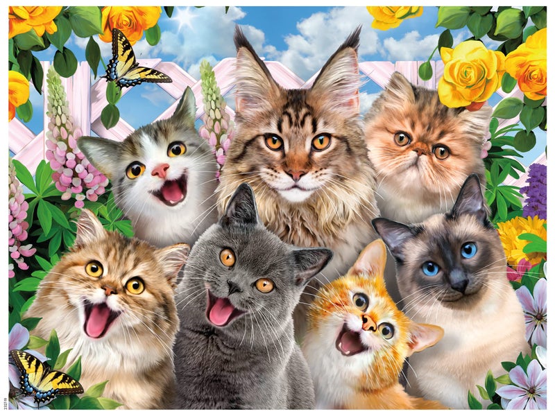 Ceaco - Selfies - Feline Friends - 550 Piece Jigsaw Puzzle - Image 1